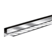 AQUA-KEIL GLAS Edelstahl gebürstet,0,98 m,linker Anschlag