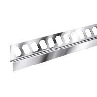 AQUA-KEIL WAND Edelstahl gebürstet,8,0 mm,1,48 m,linker Anschlag