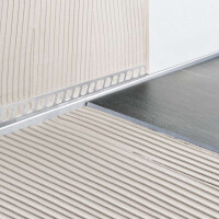 AQUA-KEIL WAND Edelstahl gebürstet,8,0 mm,1,48 m,linker Anschlag