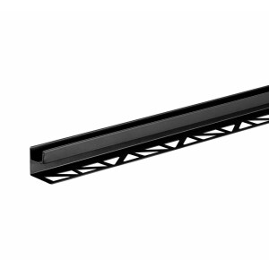 AQUA-GLAS Edelstahl, schwarz matt pulverlackbeschichtet, 8mm, 2,5m