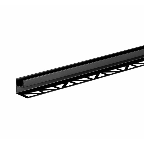 AQUA-GLAS, Edelstahl, schwarz matt, 210cm