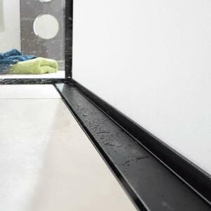 AQUA-DEKO, Edelstahl, schwarz matt, 40mm breit, 1,25m