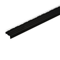 Stufenprofil, Aluminium, natur, graphitschwarzer Einleger, 11mm/3m