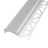 SIDEKO, Aluminium, silber matt, eloxiert, grauer Einleger, 8mm/1,25m