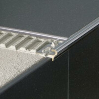 Deko-Stufenkante Florentiner, Aluminium, silber matt eloxiert, 12,5mm/1m