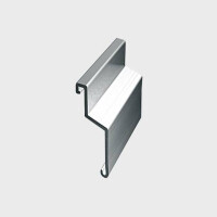 BALKON-Abschlussprofil-Verbinder, Aluminium, mittelgrau, beschichtet, 10,5mm
