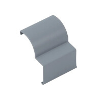 BALKON-Drainviertelkreis-Verbinder, Aluminium, mittelgrau, beschichtet, 18mm