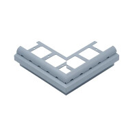 BALKON-Drainviertelkreis Innenecke 90°, Aluminium, altkupferbraun, beschichtet