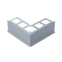 BALKON-Abschlusswinkel Außenecke 135°, Aluminium, mittelgrau, beschichtet, Abdeckhöhe: 50mm, 10,5mm /50mm