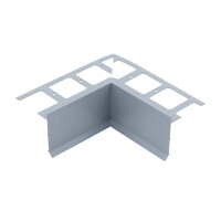BALKON-Abschlusswinkel Außenecke 135°, Aluminium, mittelgrau, beschichtet, Abdeckhöhe: 50mm, 10,5mm /50mm