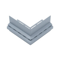 BALKON-Drainkiesleiste Außenecke 135°, Aluminium, mittelgrau, beschichtet, 80mm