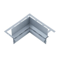 BALKON-Drainkiesleiste Außenecke 135°, Aluminium, mittelgrau, beschichtet, 80mm