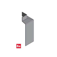 RINSYS Traufabdeckblende, Aluminium, mittelgrau, beschichtet, 2,5m