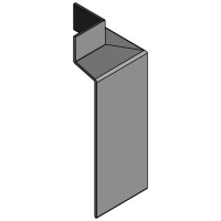Traufabdeckblende Außenecke 90°, Aluminium, altkupferbraun, beschichtet
