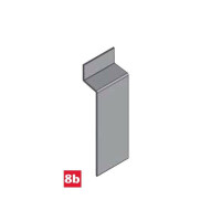Traufabdeckblende-Verbinder, Aluminium, edelstahlmetallic, beschichtet