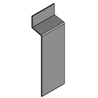Traufabdeckblende-Verbinder, Aluminium, mittelgrau, beschichtet