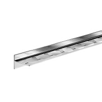 AQUA-KEIL Edelstahl gebürstet,6,0 mm,0,98 m,linker Anschlag