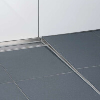 AQUA-KEIL Edelstahl gebürstet,6,0 mm,0,98 m,linker Anschlag