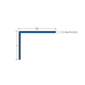 BALKON-Abdeckwinkel Plus Aluminium, mittelgrau 80,0 mm...